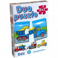 DUO Puzzle mit Arbeitsmaschinen - D-Toys