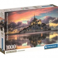 Das wunderbare Mont Saint-Michel HQC 1000-teilige Puzzle mit Poster - Clementoni