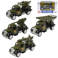 Die-Cast: Militärisches Spielzeugauto in verschiedenen Ausführungen mit Schwungrad 1/55