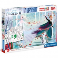 Die Eiskönigin II. Double 2-in-1 104-teiliges beidseitig färbbares Puzzle - Clementoni