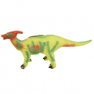 Dino World: Parasaurolophus Dinosaurierfigur aus Vinyl mit Geräuschfunktion und Baumwollfüllung, 35 cm