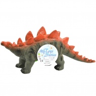 Dino World: Stegosaurus-Dinosaurierfigur aus Vinyl mit Geräuschfunktion und Baumwollfüllung in 35 cm Größe