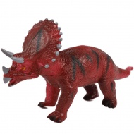 Dino World: Triceratops-Dinosaurierfigur aus Vinyl mit Geräuschfunktion und Baumwollfüllung, 35 cm