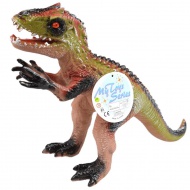 Dino World: Velociraptor-Dinosaurierfigur aus Vinyl mit Geräuschfunktion und Baumwollfüllung, 35 cm