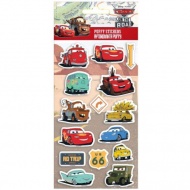 Disney+Cars 3D Puffy Sticker Set auf einem 10x22cm Bogen