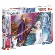 Disney: Die Eiskönigin II. Anna und Elsa Glitzerpuzzle mit 104 Teilen - Clementoni