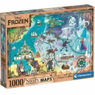 Disney: Die Eiskönigin Landkarte Puzzle 1000 Teile - Clementoni