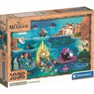 Disney Die kleine Meerjungfrau Karte 1000-teilige Puzzle mit Poster - Clementoni