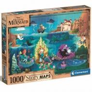 Disney: Die kleine Meerjungfrau Landkarte Puzzle 1000 Teile - Clementoni