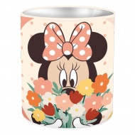 Disney Minnie Maus zylinderförmiger Metall-Schreibtisch-Stiftehalter 10x11cm