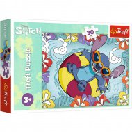 Disney+Stitch genießt den Urlaub 30-teiliges Puzzle - Trefl