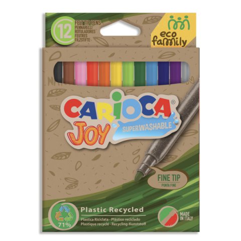 Eco Family Joy 12er-Set bunte Filzstifte - Carioca