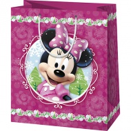 Exklusive mittelgroße Geschenktasche mit Minnie Maus 18x10x23cm