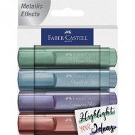 Faber-Castell: 1546 Metall Textmarker-Set 4er-Pack