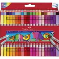 Faber-Castell: 40-teiliges Doppelfasermaler-Set mit leuchtenden Farben