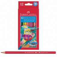 Faber-Castell: Aquarell Buntstift Set 12 Stück + 1 Pinsel