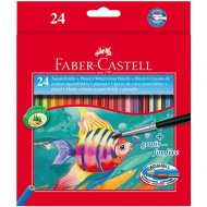 Faber-Castell: Aquarell-Buntstifte mit Fischmotiv, 24 Stück