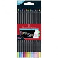 Faber-Castell: Black Edition Pastell Buntstift Set 12er-Pack