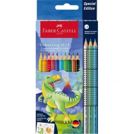 Faber-Castell: Dinosaurier Grip Buntstift-Set 10+3 Stück Packung