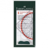 Faber-Castell: Dreieckiger Geodreieck mit Winkelmesser