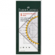 Faber-Castell: Dreieckiger Geodreieck mit integriertem Winkelmesser