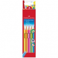 Faber-Castell: GRIP Jumbo Neon Buntstift-Set - 5 Stück