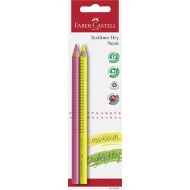 Faber-Castell: Grip Jumbo Neon Textmarker Bleistift 2er-Set