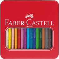 Faber-Castell: Jumbo Grip Buntstift-Set in Metalldose 16-teilig