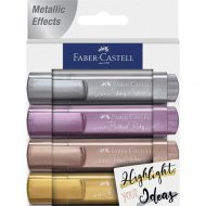 Faber-Castell: Metallic Textmarker-Set 1546 4er-Set