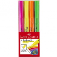 Faber-Castell: Textliner 38 Textmarker-Set 4-teilig