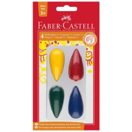 Faber-Castell: Tropfenförmige 4er-Pack Wachsmalstifte