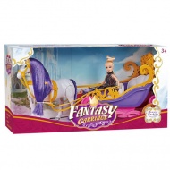 Fantasy Carriage Märchenhafte offene Kutsche mit Pferd und Puppe