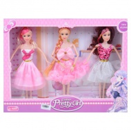 Fashion Girl: 3-teiliges Modepuppen-Set 30 cm