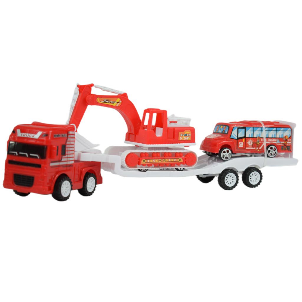 Feuerwehr: Feuerwehrauto mit Fahrzeugen 40cm