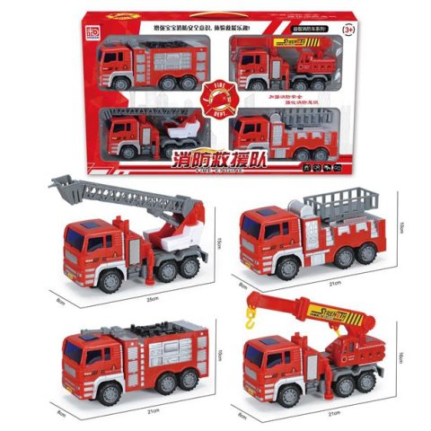 Feuerwehrauto 4er-Set