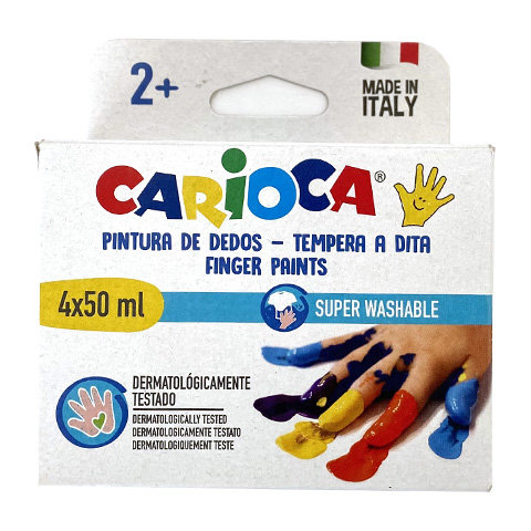 Fingerfarben-Set in verschiedenen Farben 4x50ml - Carioca