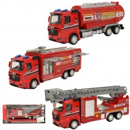 Fire Rescue: Feuerwehr-LKW mit Schwungrad, Licht und Sound, verschiedene Ausführungen, 19 cm, 1 Stück