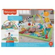 Fischer-Price: Regenwald 3-in-1 Spielmatte mit musikalischem Faultier und Bauchpolster - Mattel