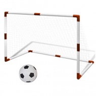 Fußballtor-Set mit Netz, Ball und Pumpe 97x64x34cm