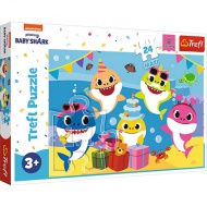 Glückliche Baby Shark Familie 24-teiliges Maxi-Puzzle - Trefl