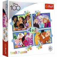 Glückliche Disney-Familien 4-in-1 Puzzle - Trefl