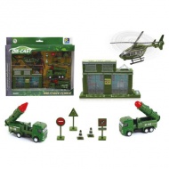 Großes Militärspielset mit Fahrzeugen und Gebäude