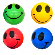 Gummiball mit Smiley-Muster, 23 cm, in verschiedenen Farben