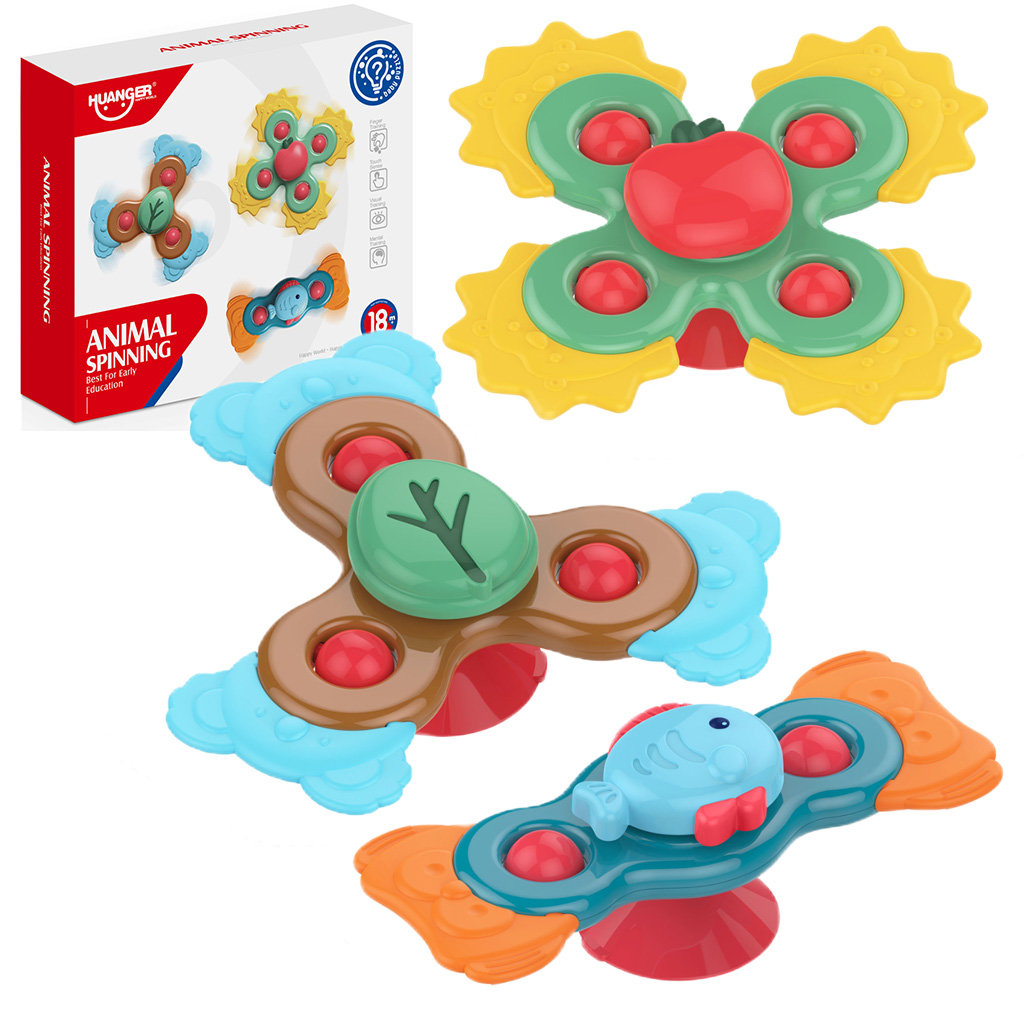 Happy World: Baby Spinner 3er-Set Tierisches Geschicklichkeitsspielzeug