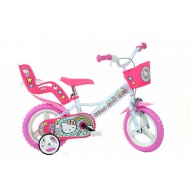 Hello Kitty rosa-weiße Kinderfahrrad in Größe 12 - Dino Bikes Fahrrad