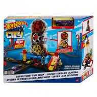 Hot Wheels: City Dreifach-Rad-Reifenservice-Spielset - Mattel