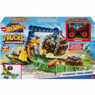 Hot Wheels Monster Trucks: Live Arena Rhinomite Zerstörungsstrecke Set - Mattel