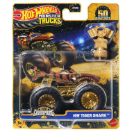 Hot Wheels Monster Trucks: Tiger Shark Champion Spielzeugauto mit Pokal 1/64 - Mattel