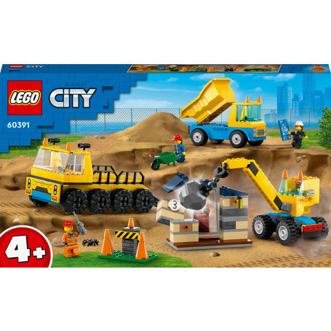 LEGO® City: Bau-LKWs und Abrissbirnenkran (60391)