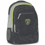 Lamborghini grün-grauer Schulranzen Rucksack AU-4